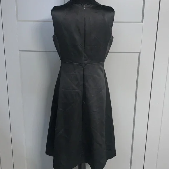 Cynthia Howie Black Sleeveless Midi Dress Cocktail Party Career Womens 6 Sheath - Picture 3 of 9